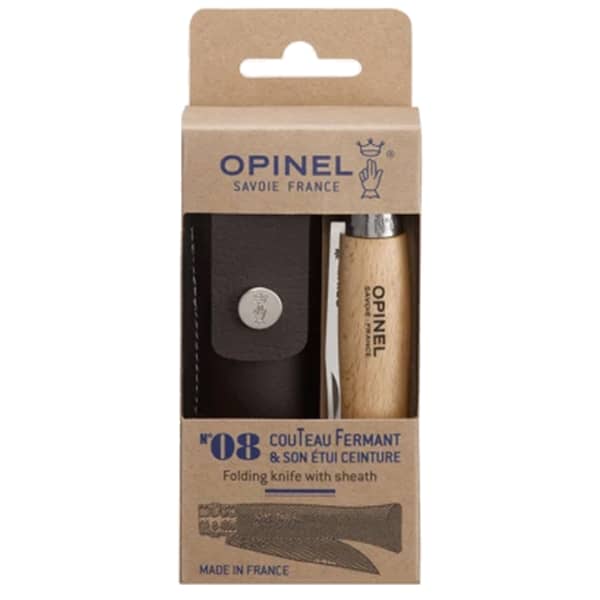 OPINEL N°08 HETRE INOX + ETUI
