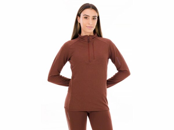 Salomon Essential Lightwarm 1/4 zip vêtement running femme déstockage