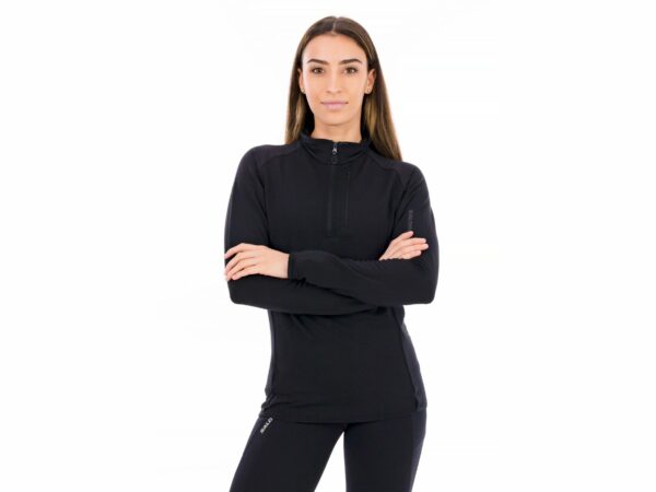 Salomon Essential Lightwarm 1/4 zip vêtement running femme déstockage