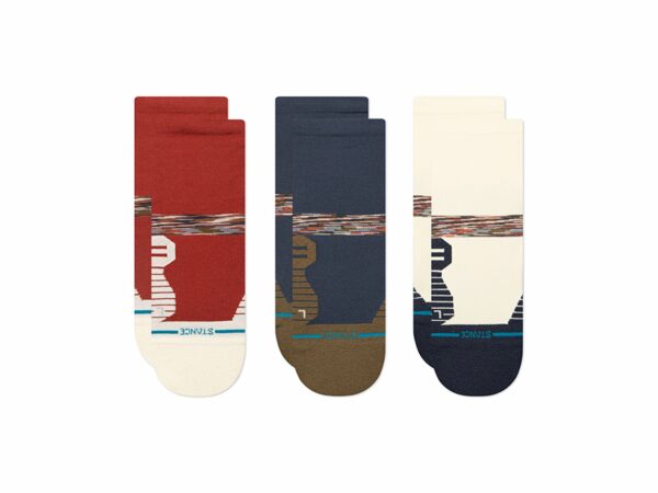 Stance 3 paires Riveen Light Quarter Chaussettes