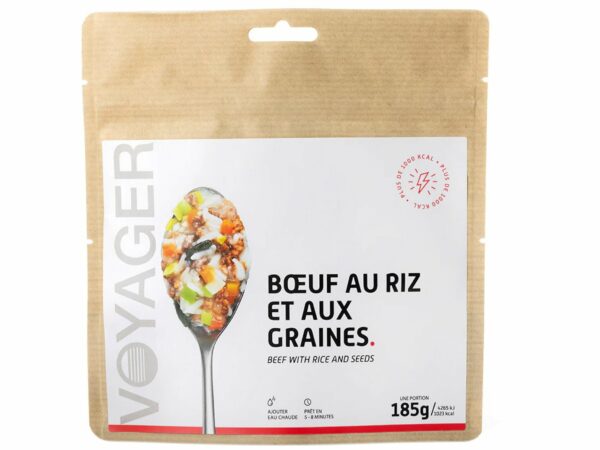 Voyager Boeuf au riz et aux graines Diététique $scat.CAT_NOM