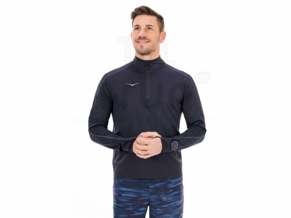 Hoka One One Glidetech 1/4 zip vêtement running homme