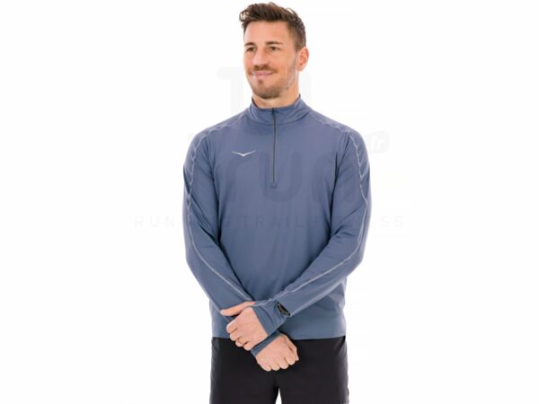 Hoka One One Glidetech 1/4 zip vêtement running homme