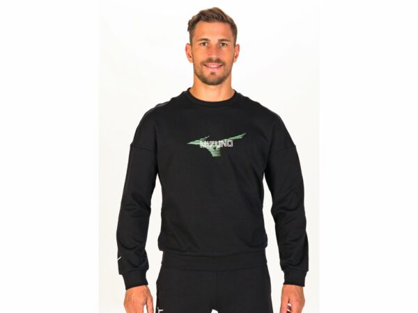 Mizuno Athletics Graphic Crew M vêtement running homme déstockage