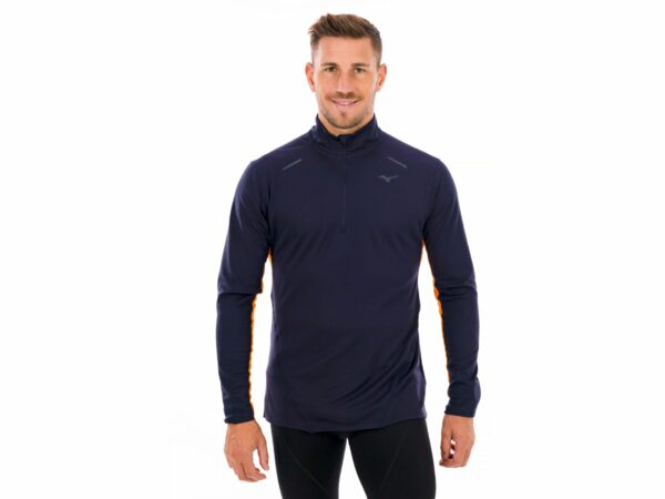 Mizuno Tech Thermal Charge 1/2 Zip vêtement running homme déstockage