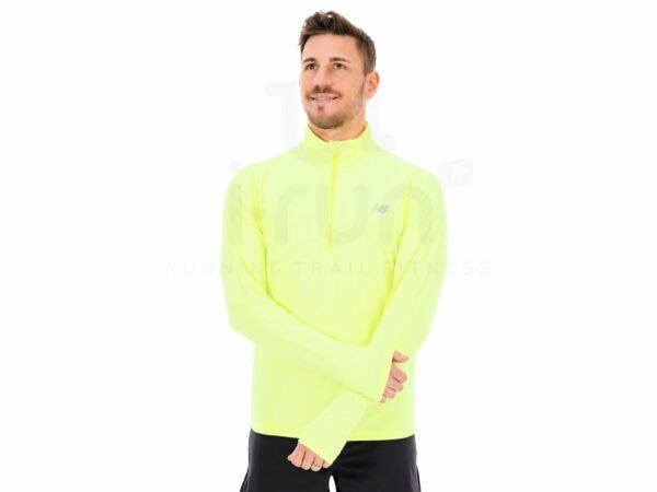 New Balance Sport Space Dye 1/2 Zip vêtement running homme