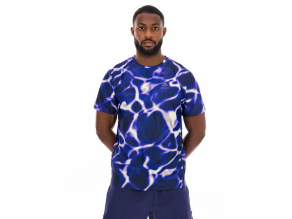 Odlo Zeroweight Chill-Tec Print vêtement running homme déstockage