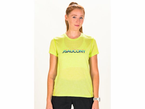 Saucony Stopwatch Graphic W vêtement running femme déstockage