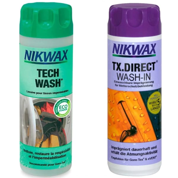 NIKWAX TWIN PACK TECH WASH + TX DIRECT WASH IN 300ML