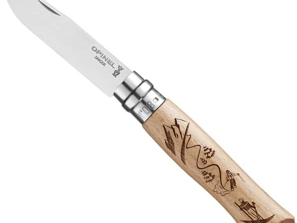 OPINEL N°08 GRAVURE SKI HÊTRE