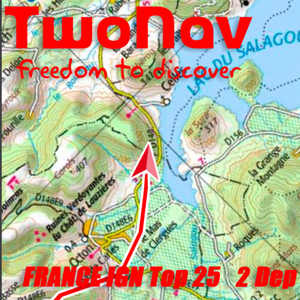 TWONAV FRANCE IGN TOP25 2 DEPARTEMENTS
