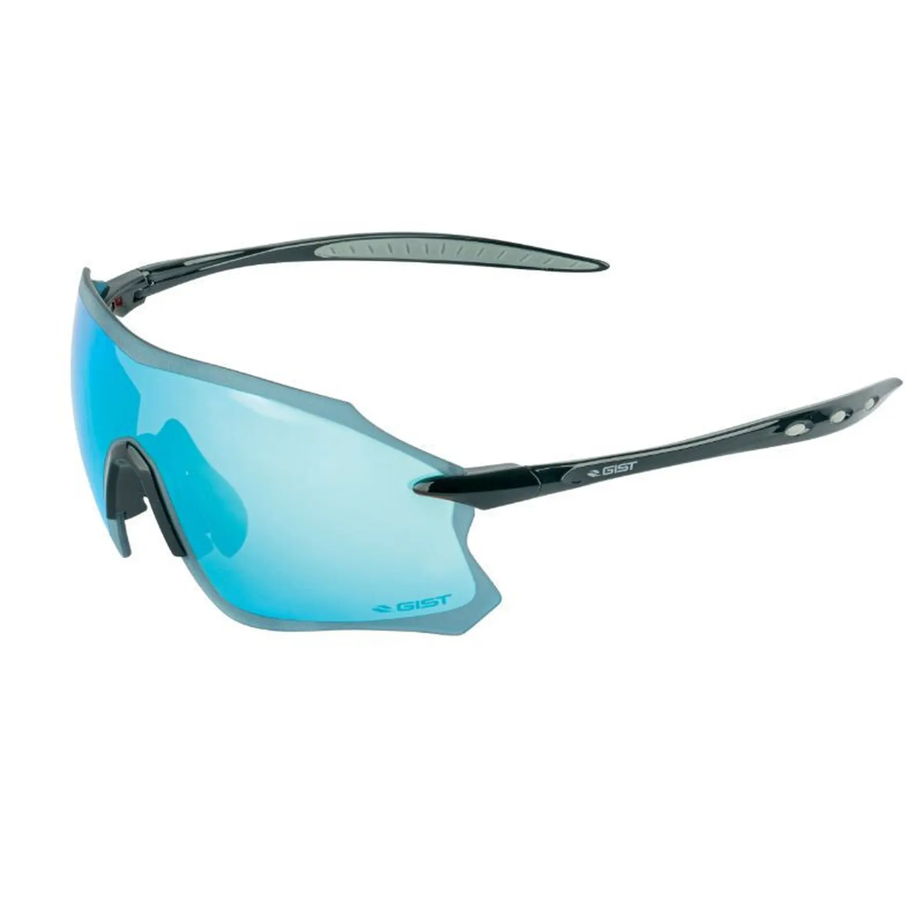 Lunettes vélo monture verres solaires miroir bleu - protection 100% uv - uva - uvb ultra legere Gist Pack