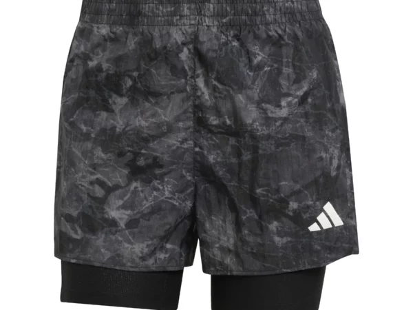 Short 2 en 1 femme adidas Own the Run Spray Dye