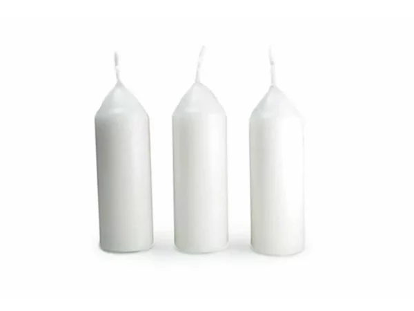 3 Bougies blanches paraffine pour original lantern 9 heurs chacune Uco