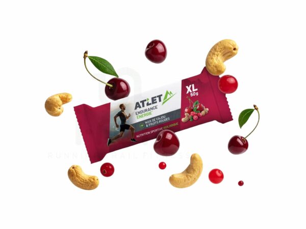 Atlet Barre Énergétique Biologique 50 g Noix de cajou et Fruits rouges