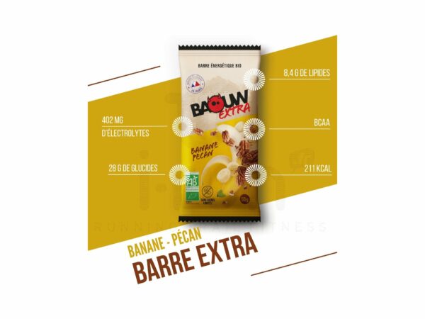 Baouw Barre énergétique bio Extra - Banane - Pécan