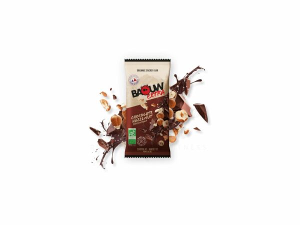 Baouw Barre énergétique bio Extra - Chocolat - Noisette