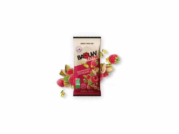 Baouw Barre énergétique bio Extra - Framboise - Pistache