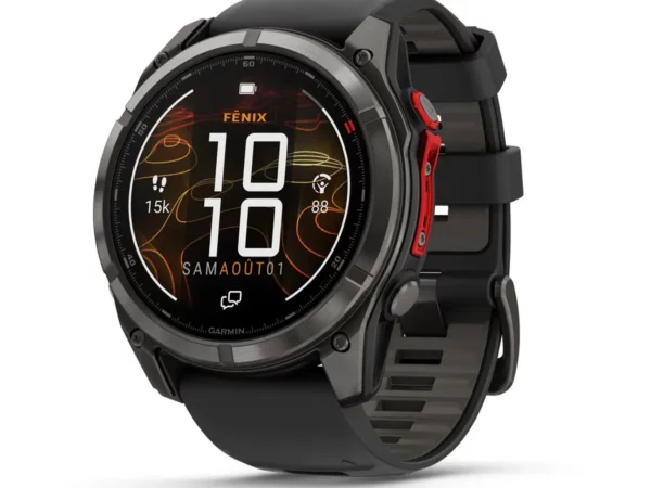 Montre connectée avec bracelet en silicone Garmin Fēnix® 8 Pro - 51 mm, MicroLED