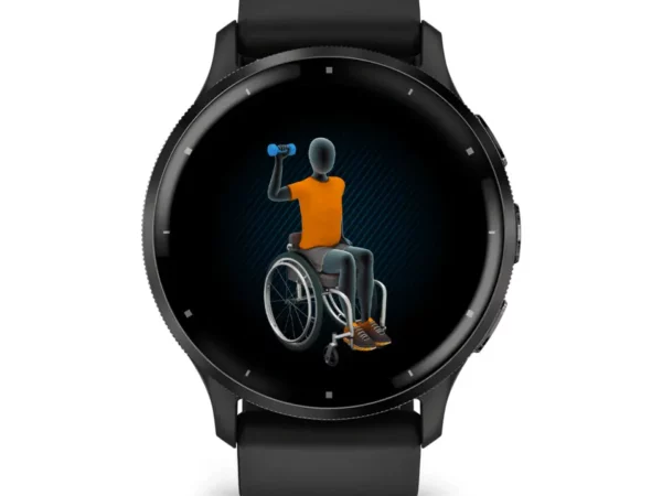 Montre connectée en acier inoxydable avec boîtier et bracelet en silicone Garmin Venu® 3 45 mm