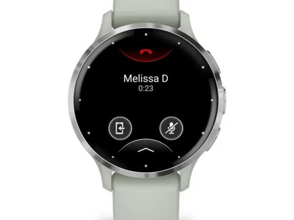 Montre connectée en acier inoxydable avec boîtier et bracelet en silicone Garmin Venu® 3S 41 mm