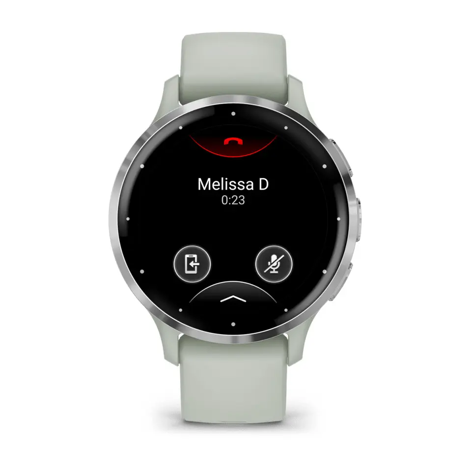 Montre connectée en acier inoxydable avec boîtier et bracelet en silicone Garmin Venu® 3S 41 mm