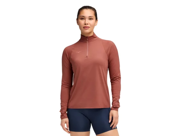 Haut d'entraînement 1/4 zip femme Hoka Glidetech