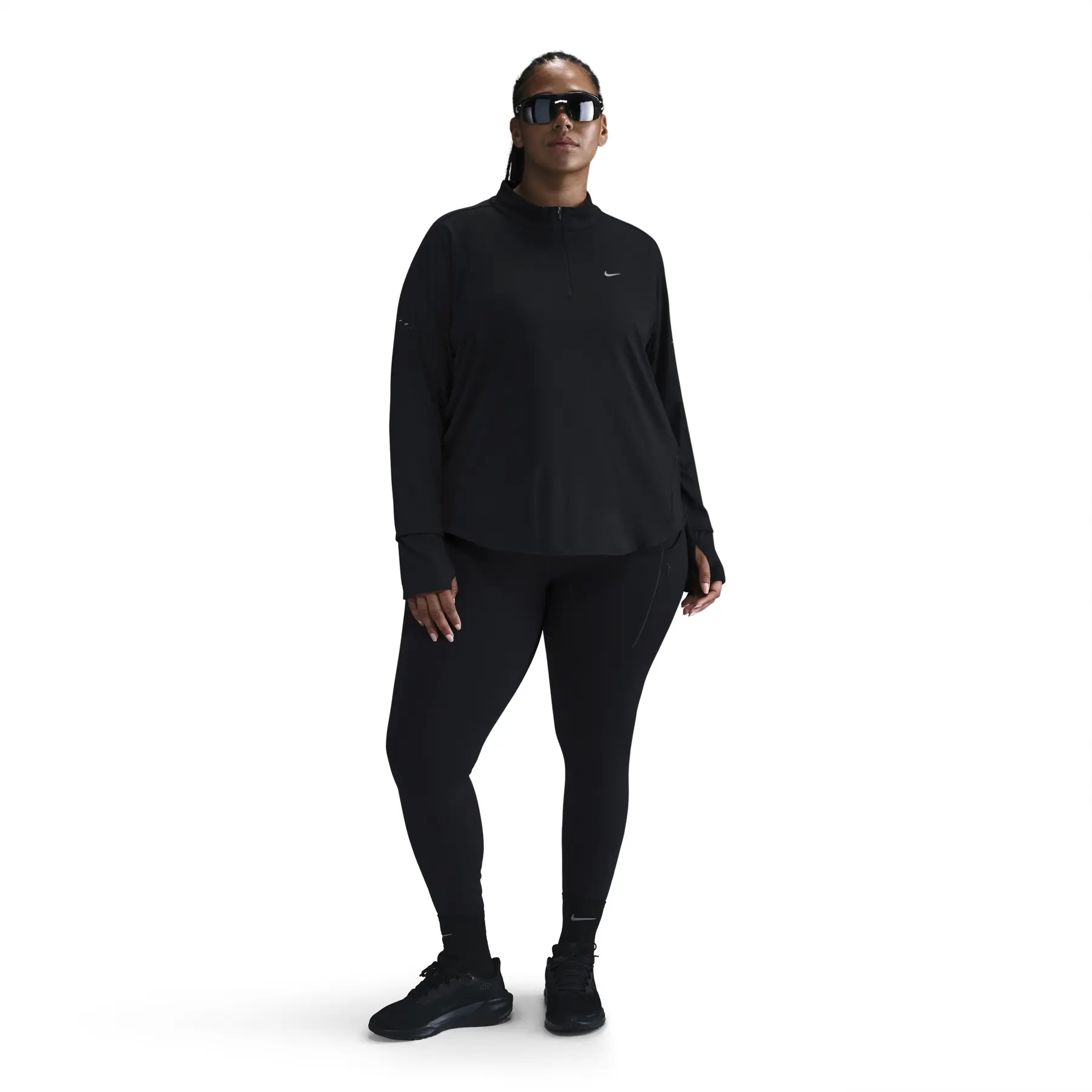 Maillot manches longues à demi-zip femme Nike dri-fit