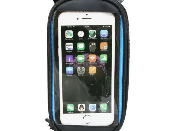 Sacoche de cadre-potence vélo smartphone pour téléphone portable - i-phone fixation à scratch P2R 19.5 x 10 x 9 cm