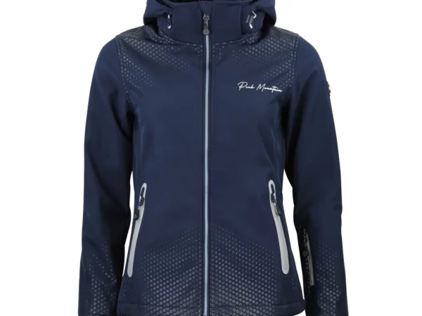 Blouson à capuche zippé contrecolle polaire femme Peak Mountain Softshell