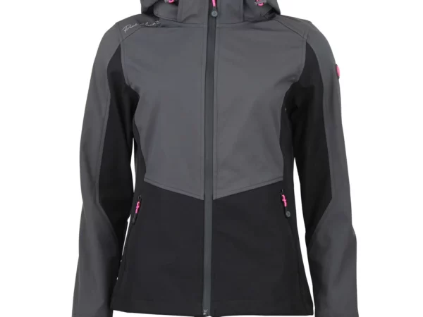 Blouson à capuche zippé contrecolle mesh femme Peak Mountain Softshell