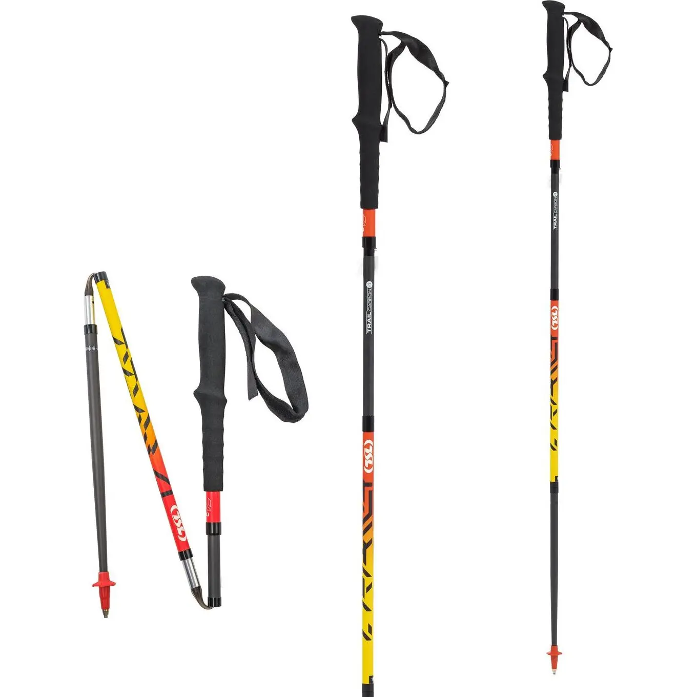 Bâton de trail TSL Trail Carbon 4 Ultra Mid Fire