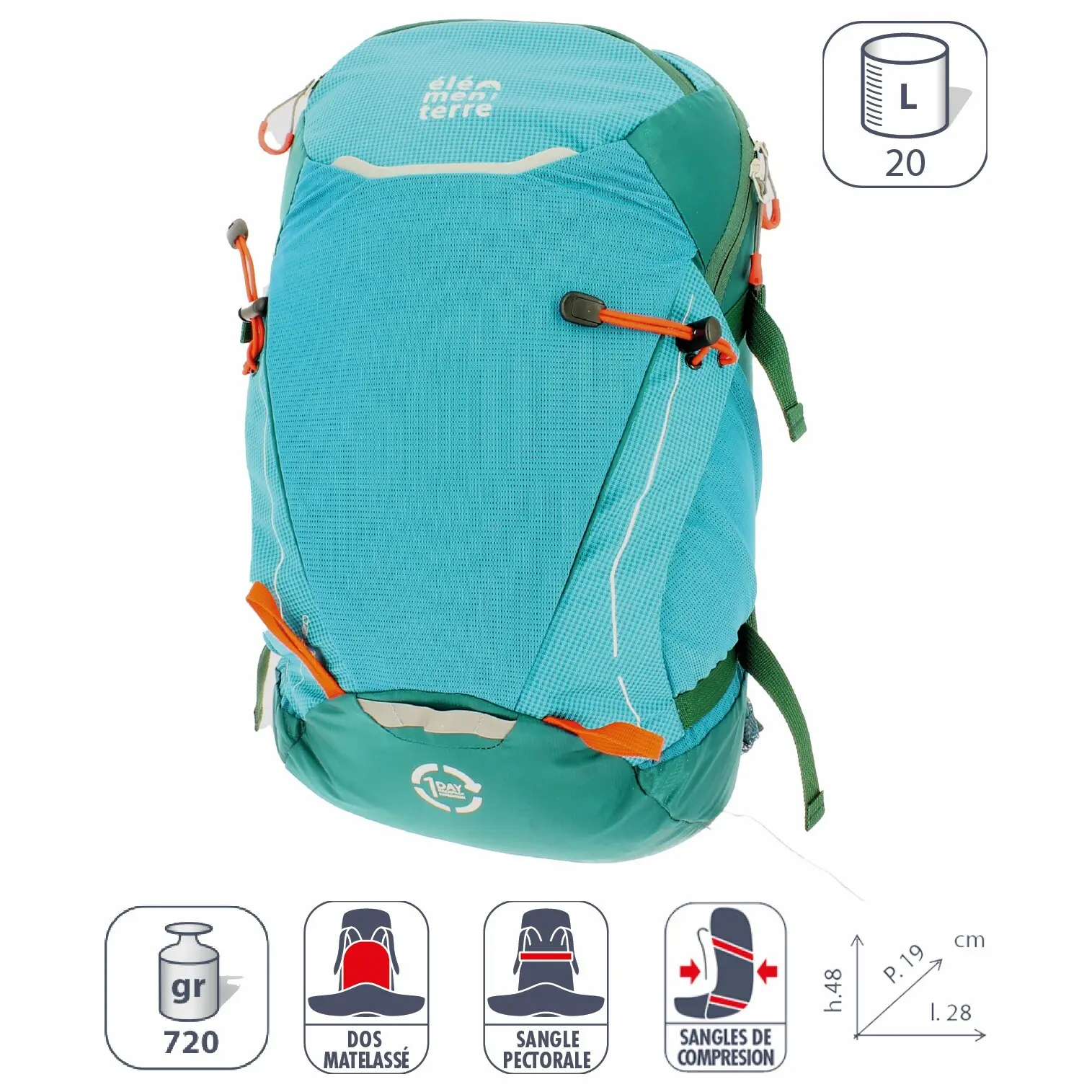 Sac à dos Élémenterre Talca 20 L