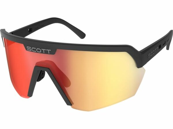 SCOTT SPORT SHIELD BLACK AMP RED CHROME S3
