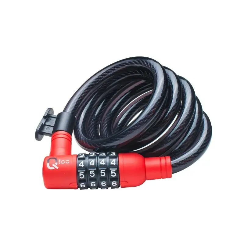 Antivol câble spirale avec support Qloc