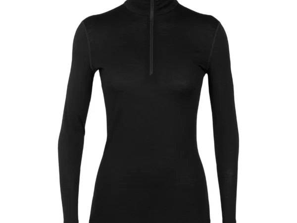 T-shirt manches longues demi-zip femme Icebreaker 200 oasis