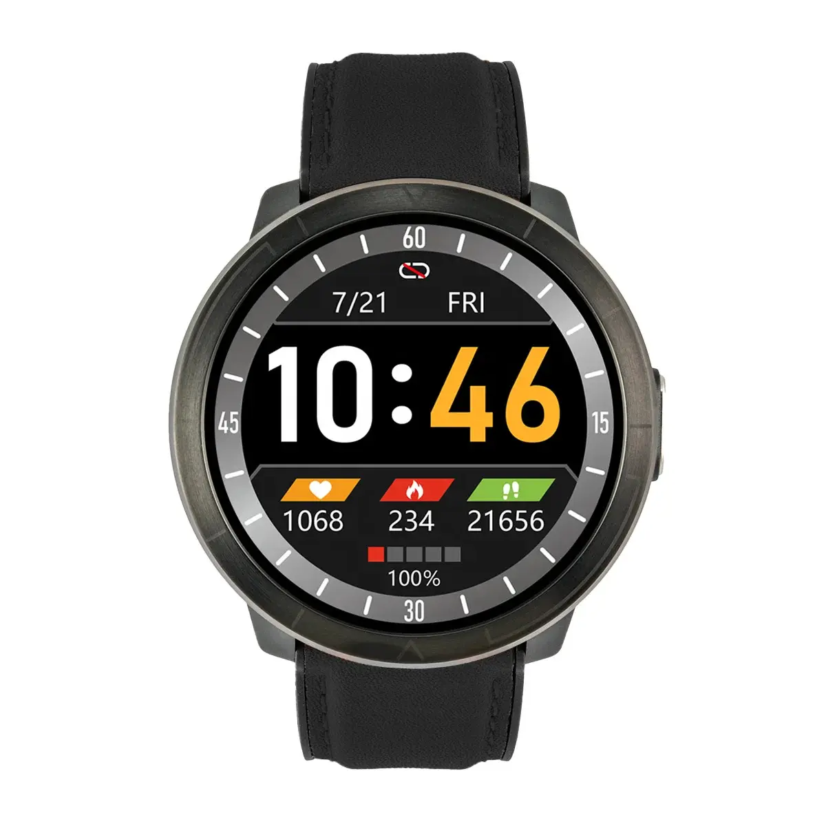 Montre connectée en cuir Watchmark WM18