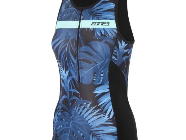 Haut de triathlon sans manches femme Zone3 Activate+ Tropical Palm