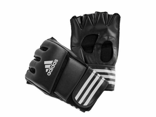 Gant Combat Libre PU sans pouce Noir/Blanc Taille M