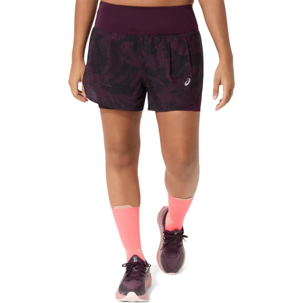 ASICS ROAD ALL OVER PRINT 2-N-1 3.5IN SHORT W