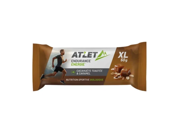 Barre énergétique Bio caramel cacahuètes toastées ATLET Nutrition