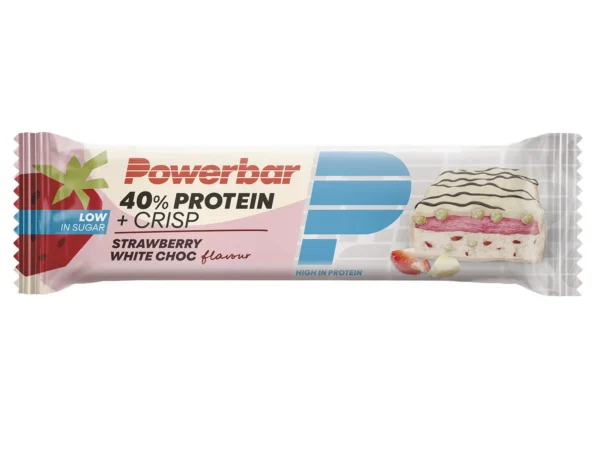 Barres de nutrition PowerBar 40% Protein+ Crisps Strawberry White Chocolate