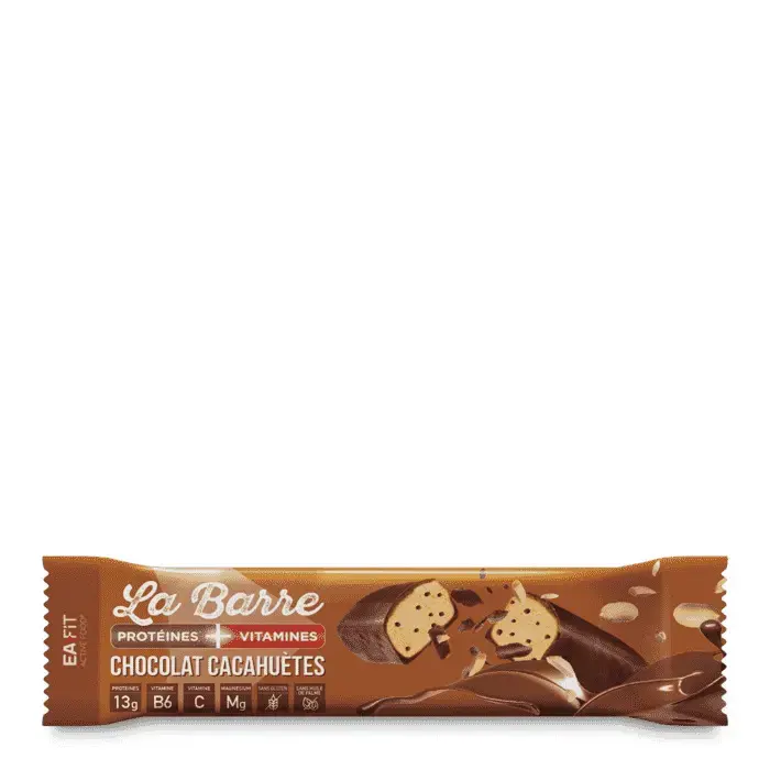 Barres de nutrition protéines et vitamines EA Fit Chocolat Cacahuètes