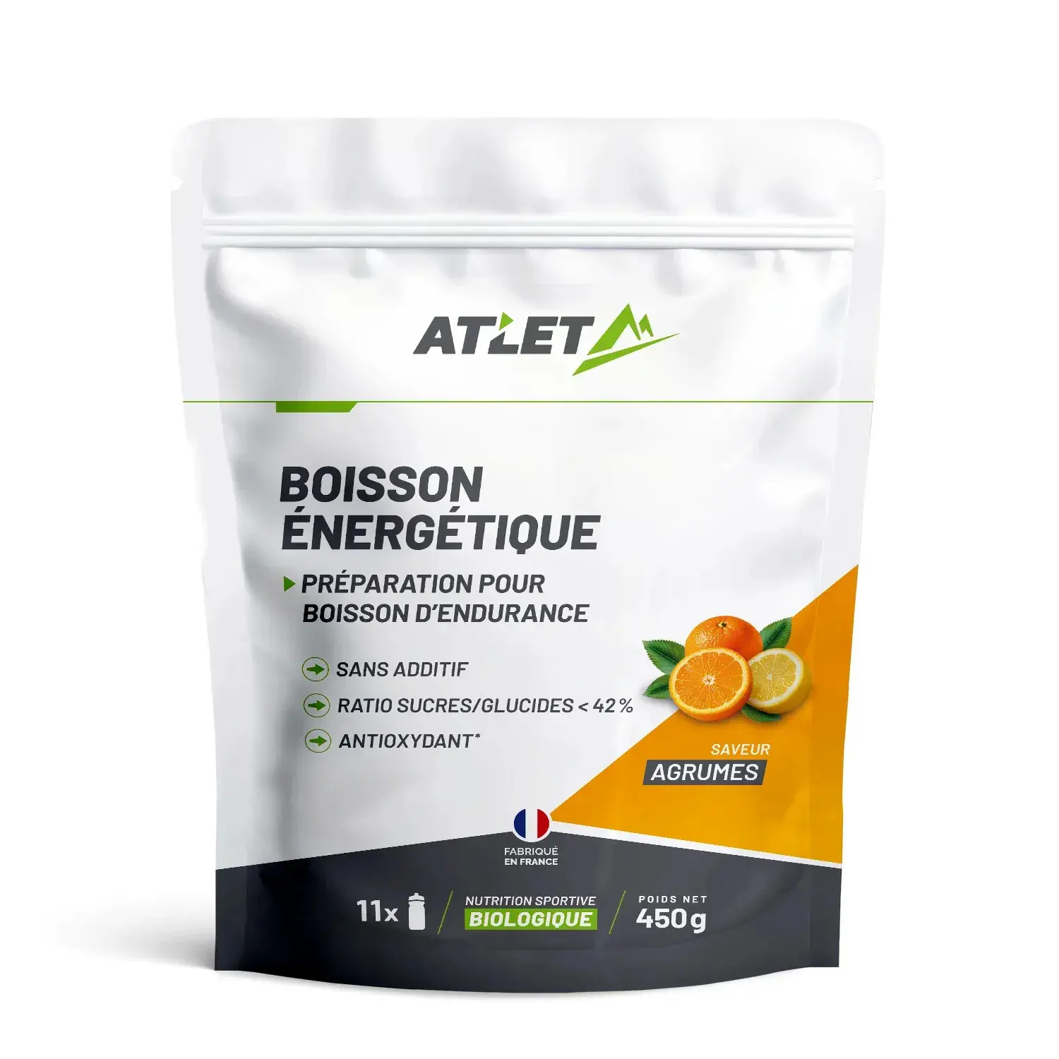 Boisson énergétique Bio Agrumes ATLET Nutrition