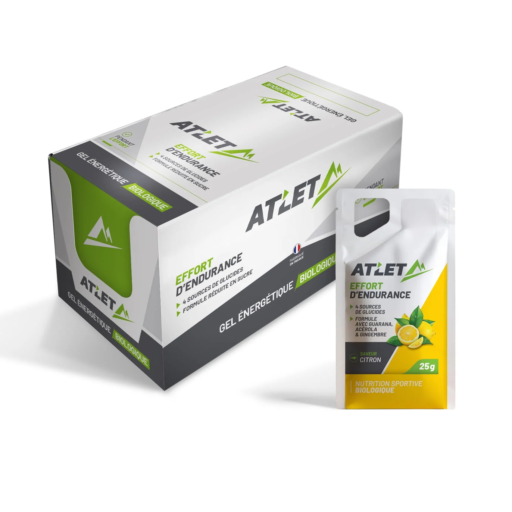 Boîte 45 gels énergétiques bio – citron
