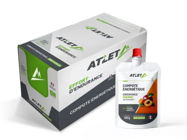 Boîte de 18 compotes énergétiques bio pomme–abricot