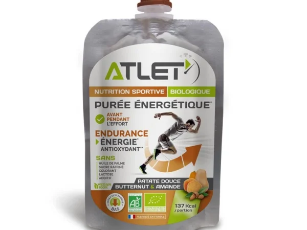 Boite de 18 purées énergétiques bio butternut–patate douce–amande