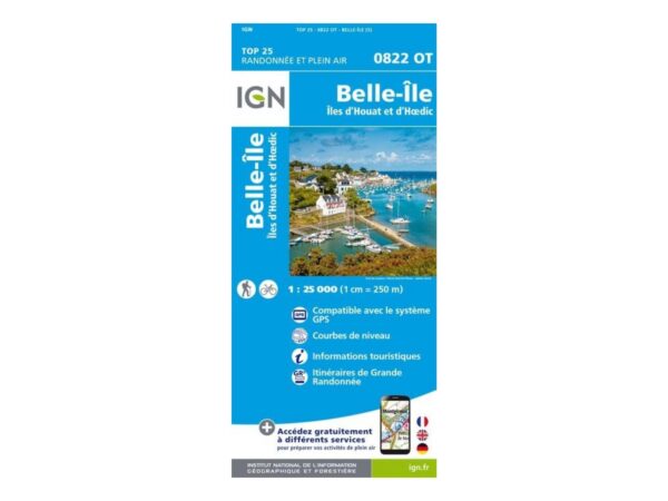 Carte Belle-île, Îles D'houat Et D'hœdic