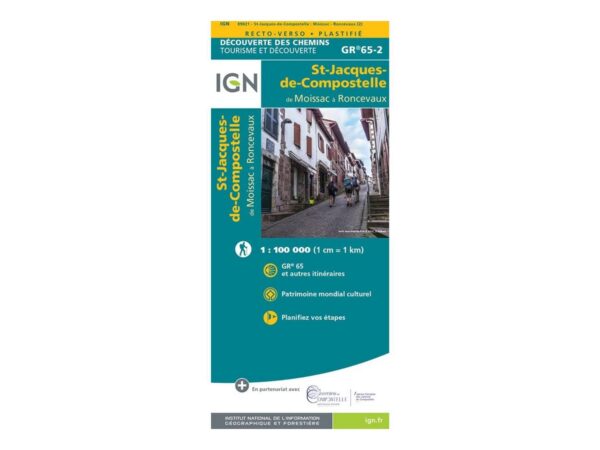 Carte Ign Chemin De Compostelle Gr®65-2 De Moissac A Roncevaux