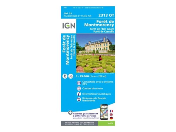 Carte Ign Forêt De Montmorency Forêt De L'isle-adam Forêt De Carnelle